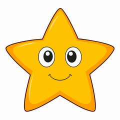 cute star isolated on white, cute star vector illustration, star vector art, star silhouette, Cartoon star vector icon, star line art,eps