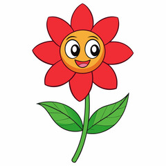 Black and white flower isolated on white, Flower vector illustration, floral vector art, star silhouette, Rose vector icon, leafs line art,eps