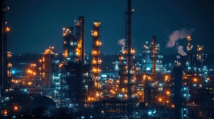 Fototapeta premium Industrial Night Landscape