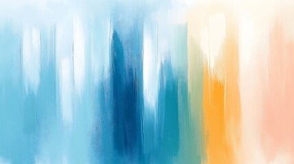 abstract blue orange yellow background soft gradient texture empyrean city sky white expressive brush strokes depth blur inspiring unfinished canvas wall sea