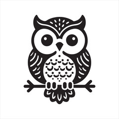 A owl vector art silhouette