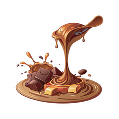 illustration of chocolate splash
