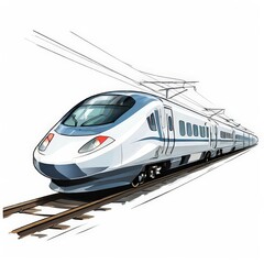 Naklejka premium the AI Image Generator, Bullet Train