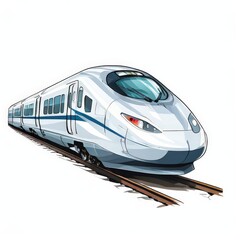 Naklejka premium the AI Image Generator, Bullet Train