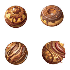 set of chocolate candies