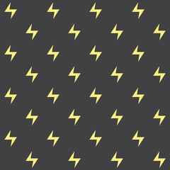 Minimalist Thunder Vector Seamless Pattern