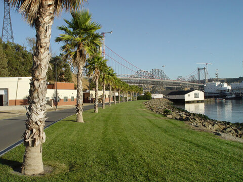California Maritime Academy Campus With Partial View Of Ship
