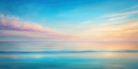 Obraz premium Minimalist pastel seascape painting , seascape, minimalist, art, painting, ocean, waves, calm, serene, peaceful