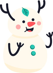 Christmas Snowman Illustration Element