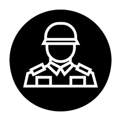 soldier profile Solid icon