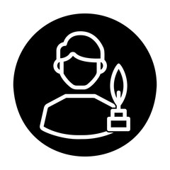 writer profile Solid icon