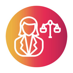 lawyer profile Gradient icon