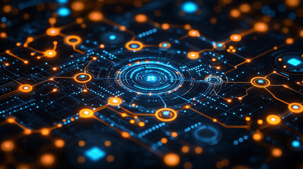 dynamic business environment with a concept of global interconnectedness, showcasing abstract graphics and elements that represent modern business challenges, innovation, and digital transformation