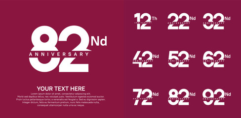 anniversary set logo style with white color for company celebration moment