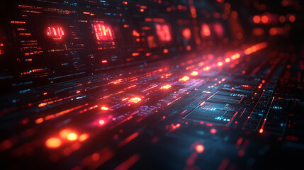 dynamic business environment with a concept of global interconnectedness, showcasing abstract graphics and elements that represent modern business challenges, innovation, and digital transformation