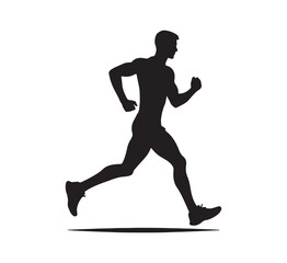 silhouette of a person running