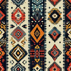 seamless knitted pattern with elements