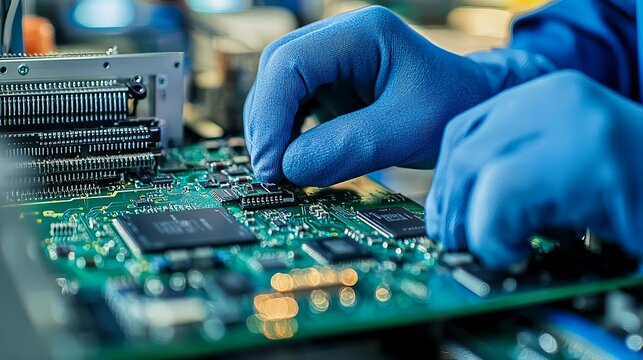 Manufacturing Industrial Industrial Engineer Industrial engineer s hands adjusting a holographic interface to optimize factory production, Futuristic, Neon blue, Photorealistic