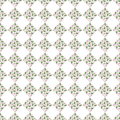 Pink Cherry blossom with leaves and petal seamless pattern illustration with transparent background