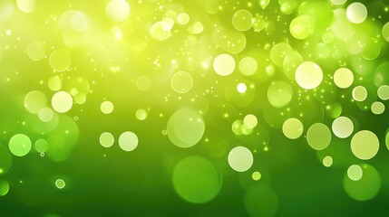 Obraz premium Bright and cheerful green gradient background with light spots, creating a fresh and lively feel.