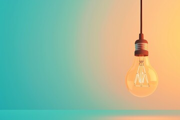 Light Bulb Connected to a Power Source Representing Harnessing Energy for Innovation