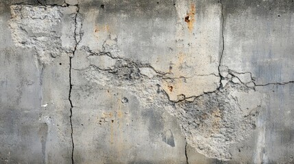 Distressed concrete surface with stains and cracks, creating an urban and aged backdrop.