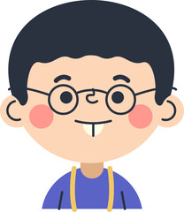 Cute Children Avatar Illustration Element