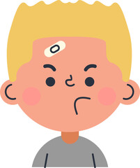 Cute Children Avatar Illustration Element