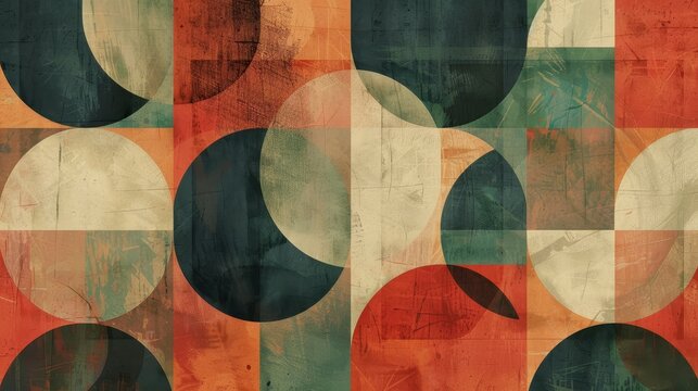 Vintage abstract geometric shapes background. Geometric wallpaper