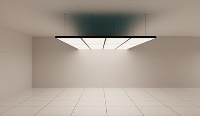 Backdrop, Modern room and lighting, Showroom, Wall, Product display, Floor, Exhibition, Copy space, Studio, 3D rendering