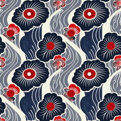 Naklejka premium Textile repeat pattern of Fabric pattern, seamless