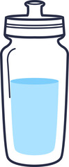 Drink Water Bottle Illustration Element