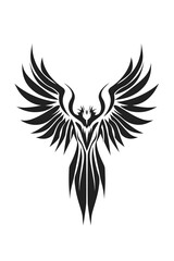 Obraz premium A tattoo drawing idea on a white background, featuring simple yet impactful designs. The clean lines and stark contrast create a visually striking effect, perfect for timeless and versatile artwork.