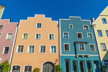 Burghausen downtown city skyline, cityscape of Germany
