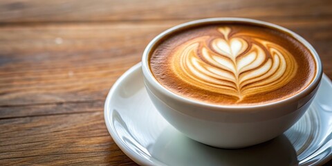 Close-up of a beautifully crafted latte, showcasing the owner's passion for coffee, latte, coffee art, foam, barista
