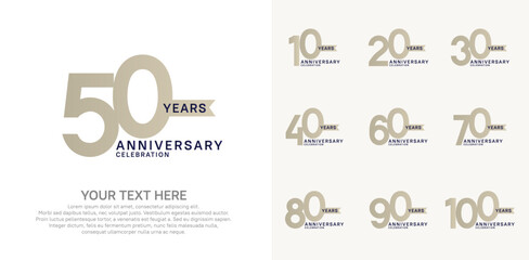 anniversary set, brown and black color with ribbon for celebration event