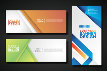 Set modern abstract banners for corporate concept, element design. Vector illustration
