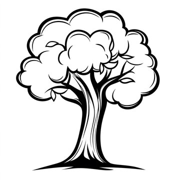recommend clip art: Simple Black and White Tree for Kids to Color
                    
                    