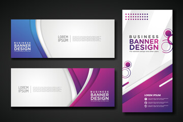 Set modern abstract banners for corporate concept, element design. Vector illustration