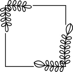 Floral Border Frame Element