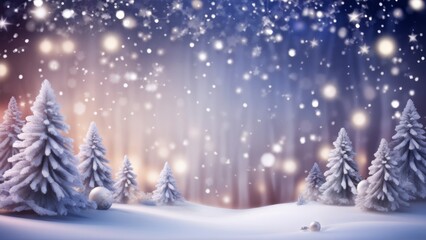 Obraz premium christmas tree in snow