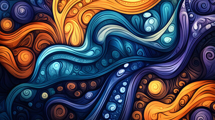 Hand drawn abstract ornament background