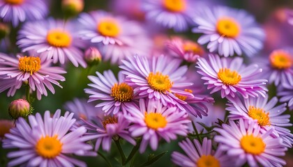 Fototapeta premium closeup of aster flowers
