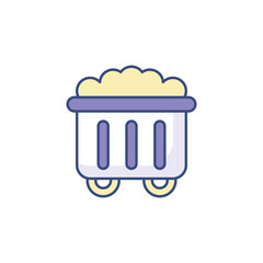 Dusmpster icon design with white background stock illustration