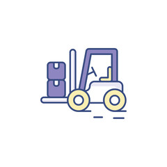 Bendi Truck icon design with white background stock illustration