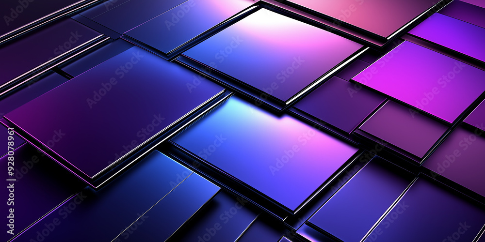 Aufkleber Abstract background with overlapping squares creating modern and geometric design