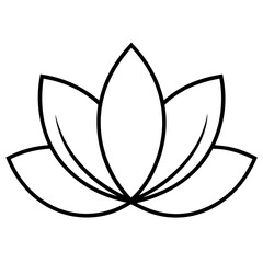 lotus flower vector illustration, Flowers vector art, lotus flower silhouette, lotus flower icon, lotus flower line art,eps, black and white lotus