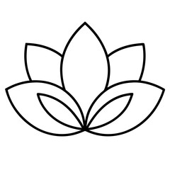 lotus flower vector illustration, Flowers vector art, lotus flower silhouette, lotus flower icon, lotus flower line art,eps, black and white lotus