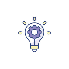 Development Ideas icon design with white background stock illustration