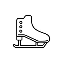 ice skate icon.ice skate shoes with winter sports, icon vector illustration editable design. Perfect for web and app interfaces, infographics, etc.